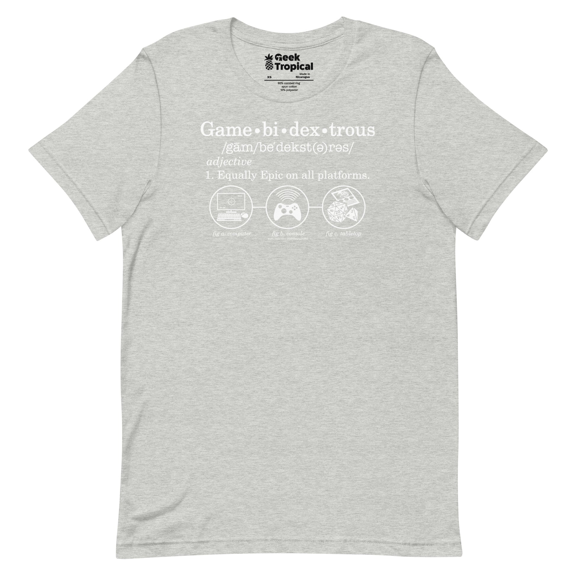 Gamebidextrous t-shirt Geek Nerd Advertise to Meta FLOW DESC WRITING Funny Prints