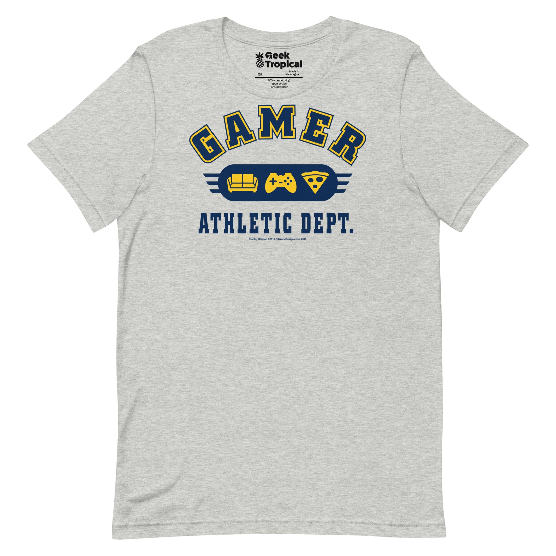 Gamer Ath Dept t-shirt Geek Nerd Advertise to Meta FLOW DESC WRITING Off World Designs