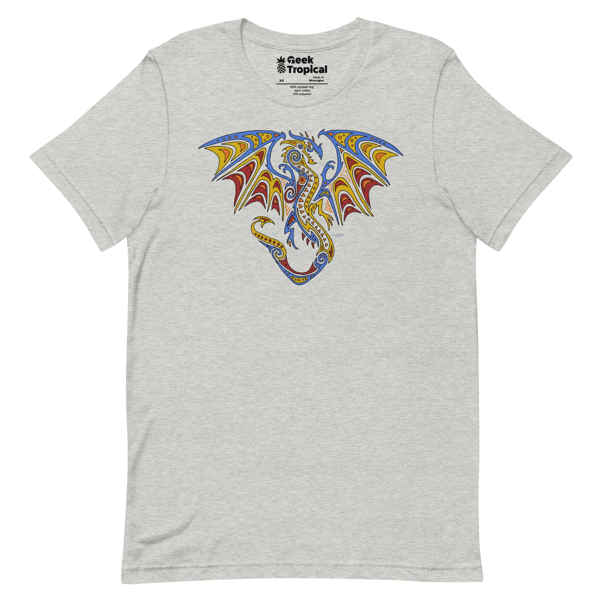 Tribal dragon 2014 t-shirt Geek Nerd Advertise to Meta Fantasy Prints FLOW DESC WRITING