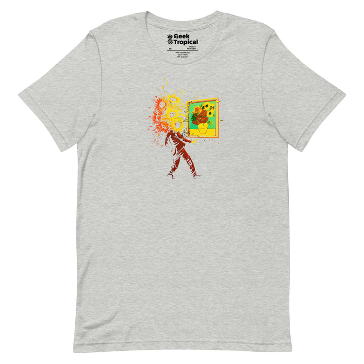 Van Gogh's Sunflowers T-Shirt Geek Nerd Advertise to Meta Botany Print Design by Tobe Fonseca