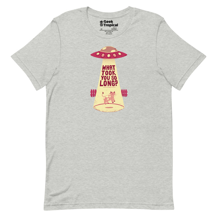 Why Did You Took So Long Alien Funny Viva Magenta T-Shirt Geek Nerd Advertise to Meta Design by Tobe Fonseca FLOW DESC WRITING