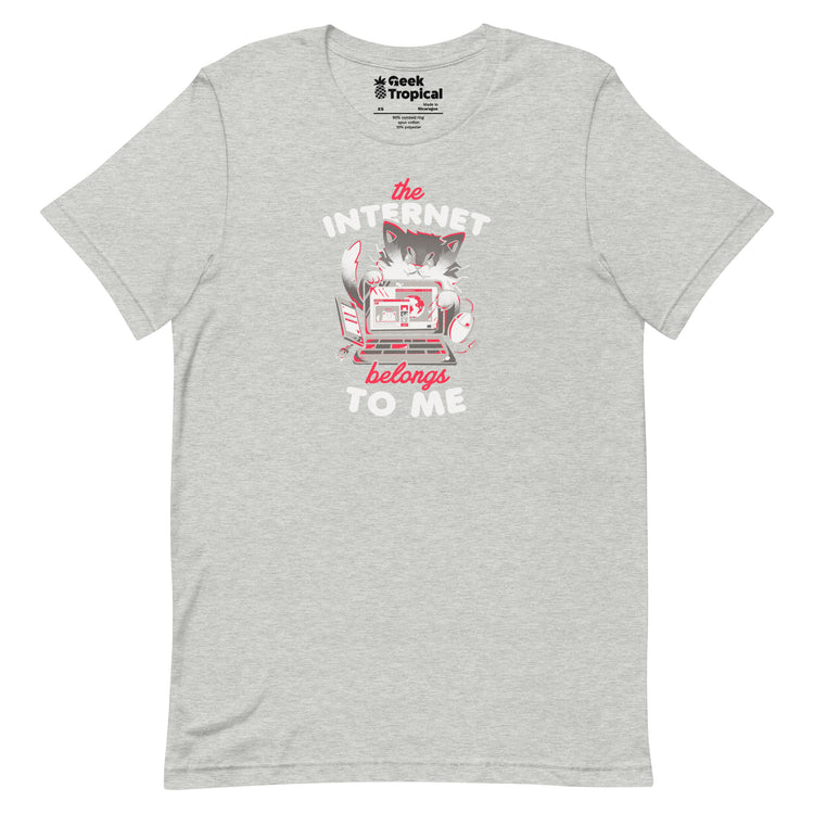 The Internet Belongs to Cats T-Shirt Geek Nerd Advertise to Meta Animal Patterns computer print