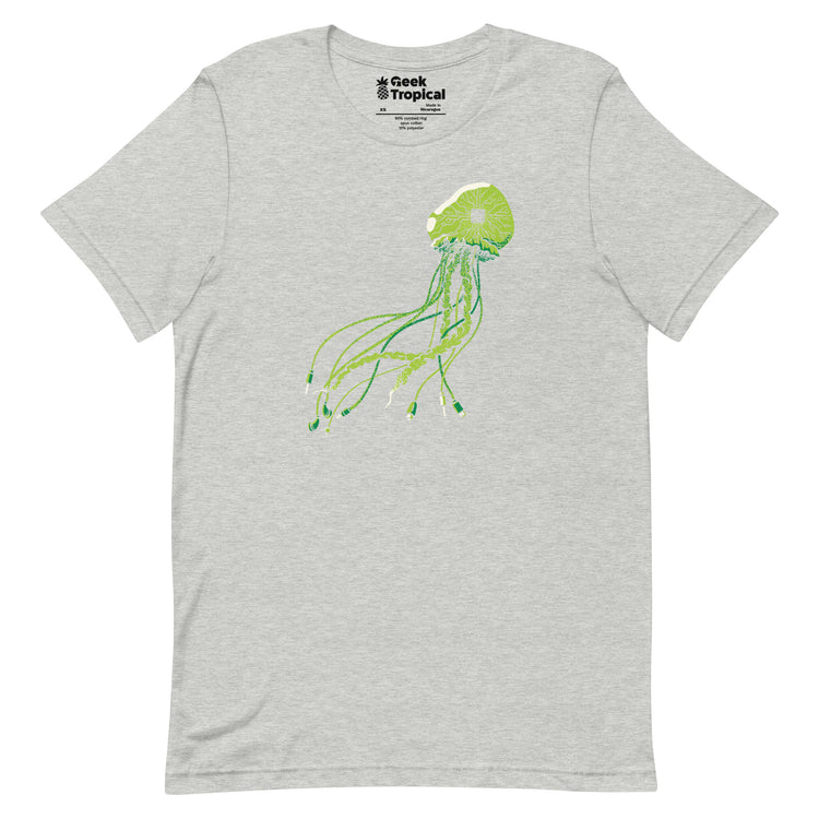Technology Cyberpunk Jellyfish Science Computer T-Shirt Geek Nerd Advertise to Meta computer print Design by Tobe Fonseca