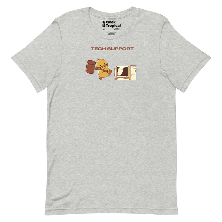Tech Support Funny Duck Light T-Shirt Geek Nerd Advertise to Meta Animal Patterns computer print
