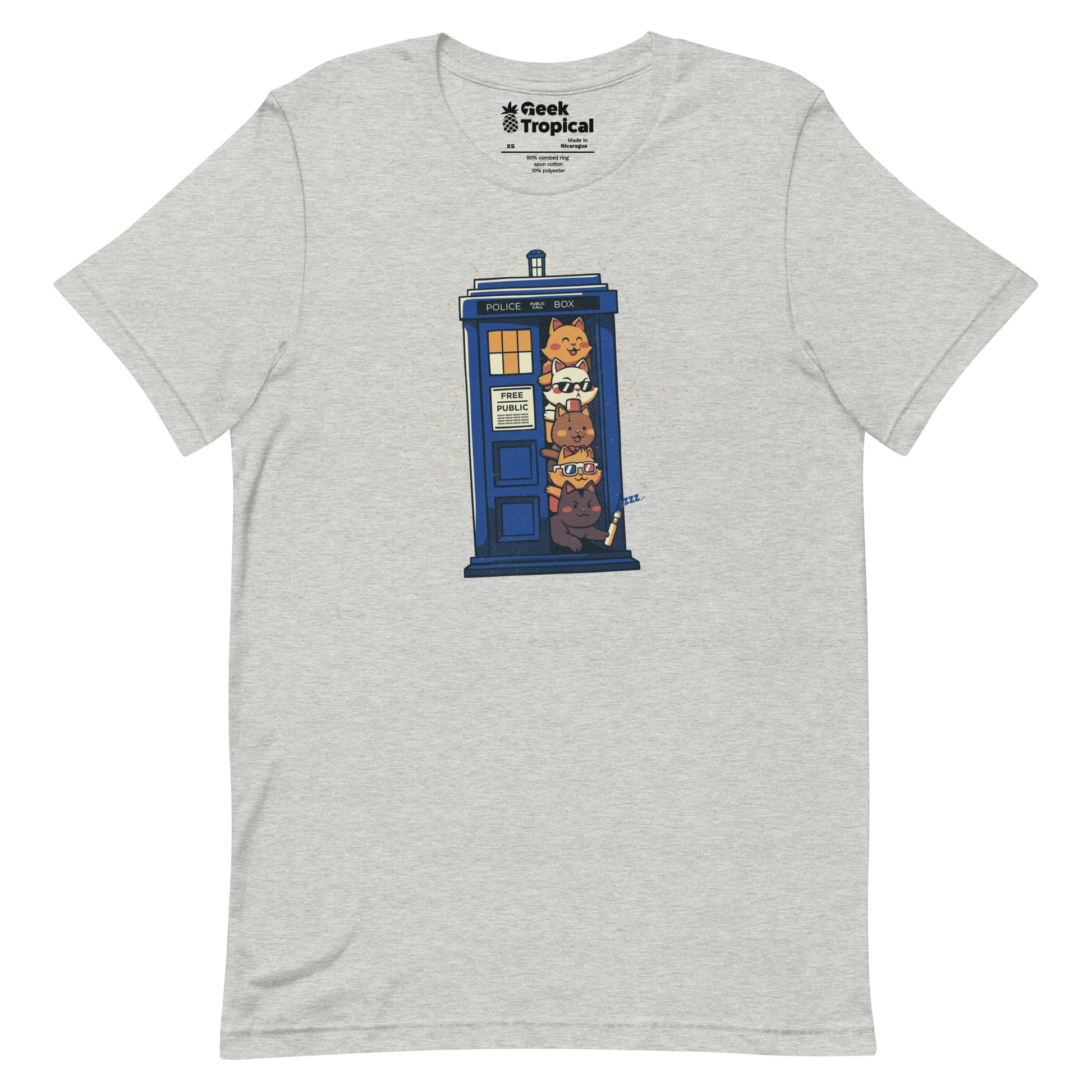Tardis Cats T-Shirt Geek Nerd Advertise to Meta Animal Patterns Design by Tobe Fonseca