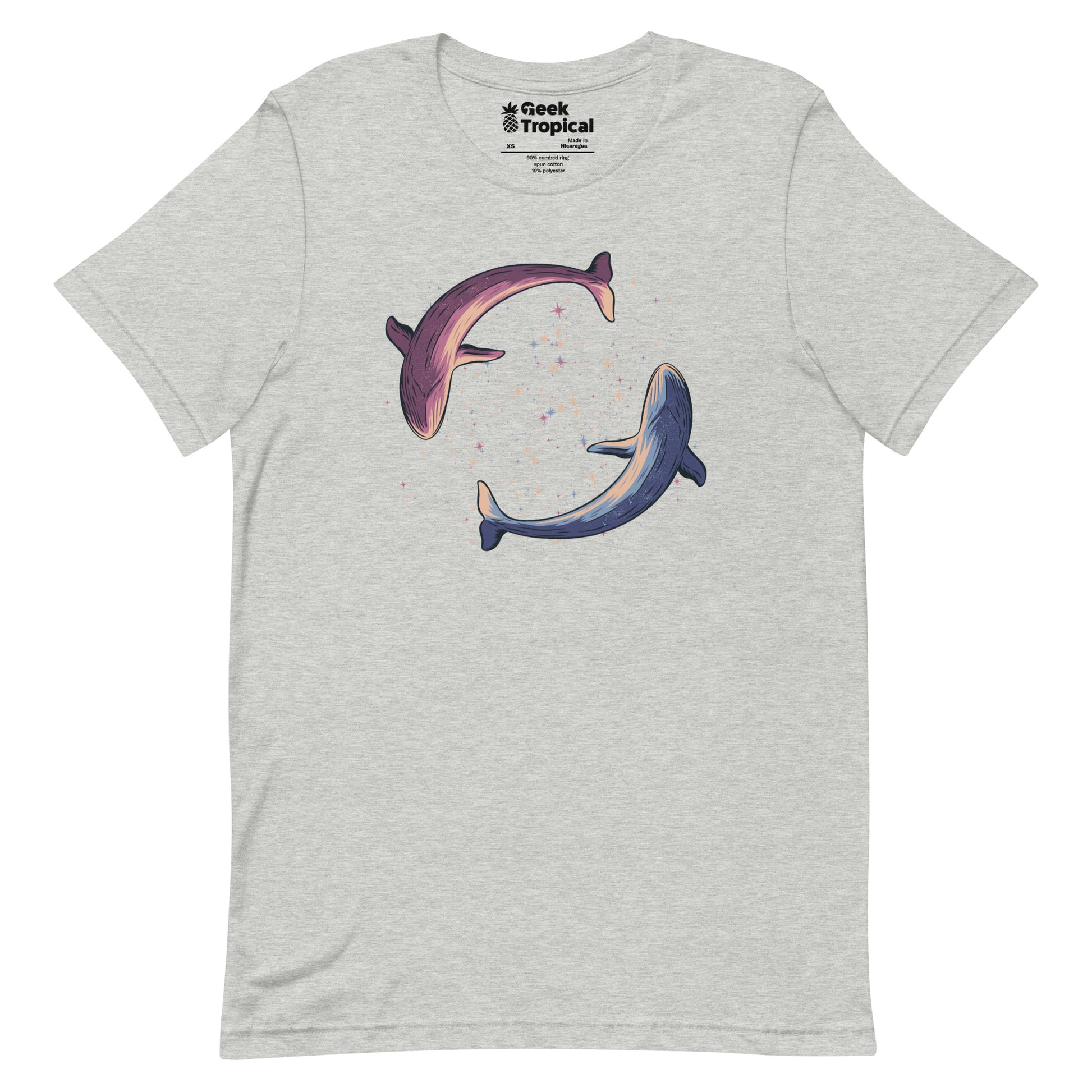 Stars of Sea Whale Astronaut T-Shirt Geek Nerd Advertise to Meta Animal Patterns Design by Tobe Fonseca