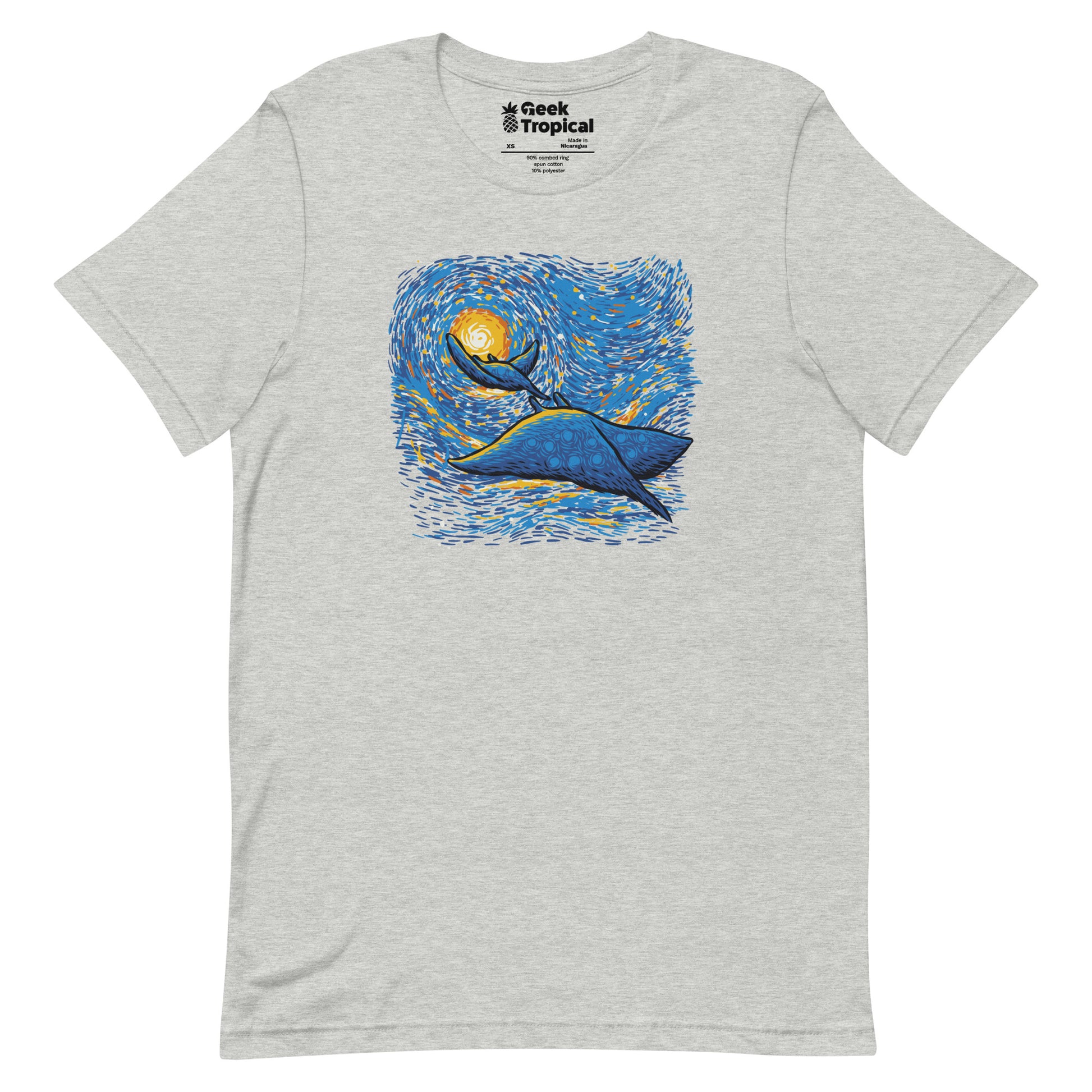 Starry Sky Sea Manta Ray T-Shirt Geek Nerd Advertise to Meta Animal Patterns Design by Tobe Fonseca