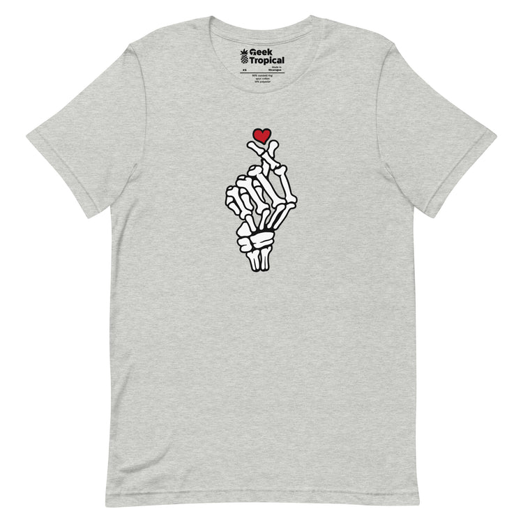 Skeleton Heart Hand T-Shirt Geek Nerd Advertise to Meta Design by Tobe Fonseca FLOW DESC WRITING