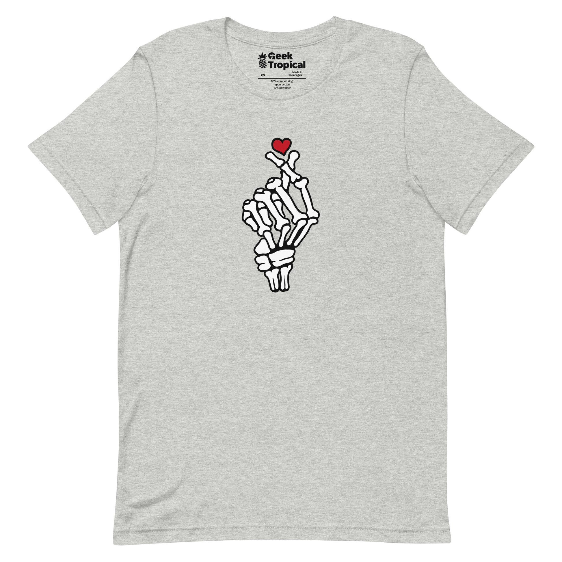 Skeleton Heart Hand T-Shirt Geek Nerd Advertise to Meta Design by Tobe Fonseca FLOW DESC WRITING