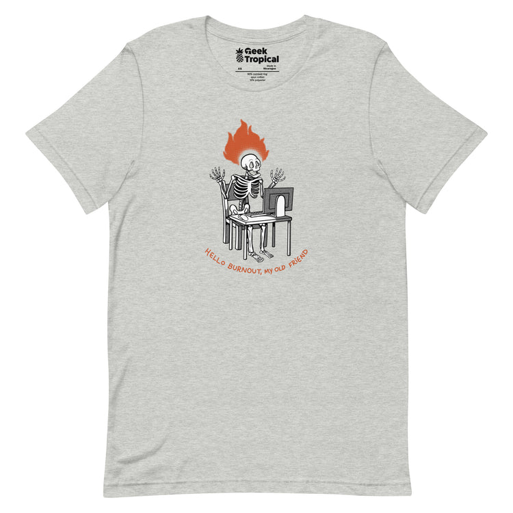 Skeleton Computer Burnout T-Shirt Geek Nerd Advertise to Meta computer print Design by Tobe Fonseca