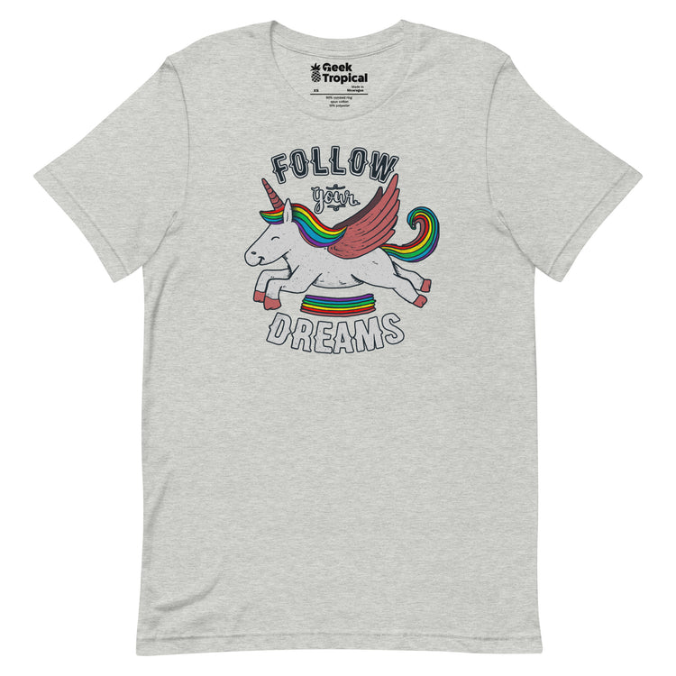 Follow Your Dreams T-Shirt Geek Nerd Advertise to Meta Design by Tobe Fonseca FLOW DESC WRITING