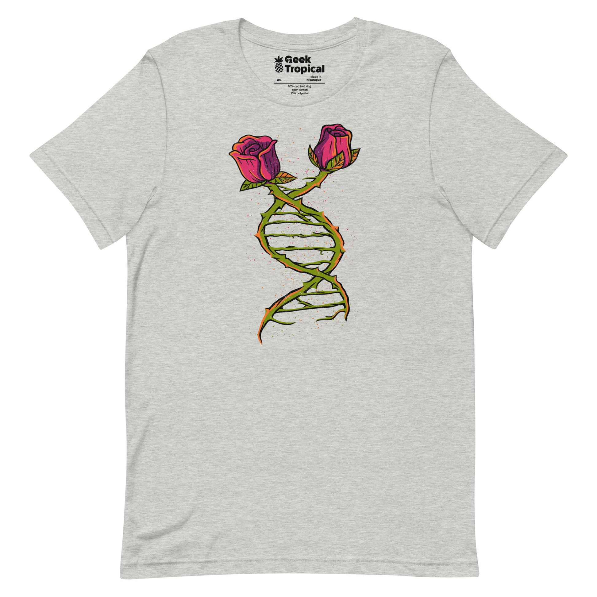 Flower DNA T-Shirt Geek Nerd Advertise to Meta Botany Print Design by Tobe Fonseca