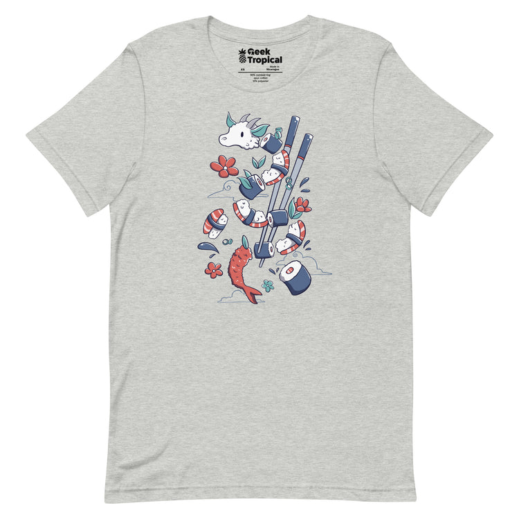 Dragonmaki Funny Sushi T-Shirt Geek Nerd Advertise to Meta Design by Tobe Fonseca Fantasy Prints