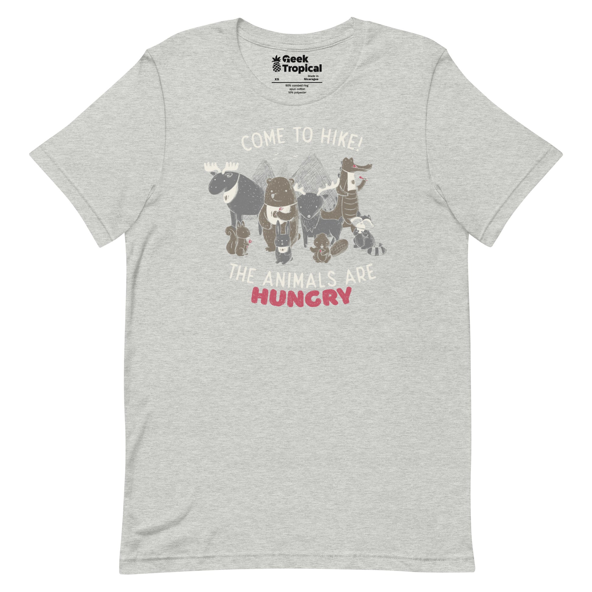 Come to Hike! The Animals Are Hungry T-Shirt Geek Nerd Advertise to Meta Design by Tobe Fonseca FLOW DESC WRITING