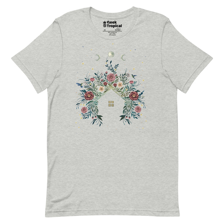 Blossom House T-Shirt Geek Nerd Advertise to Meta Botany Print Design by Episodic Drawing