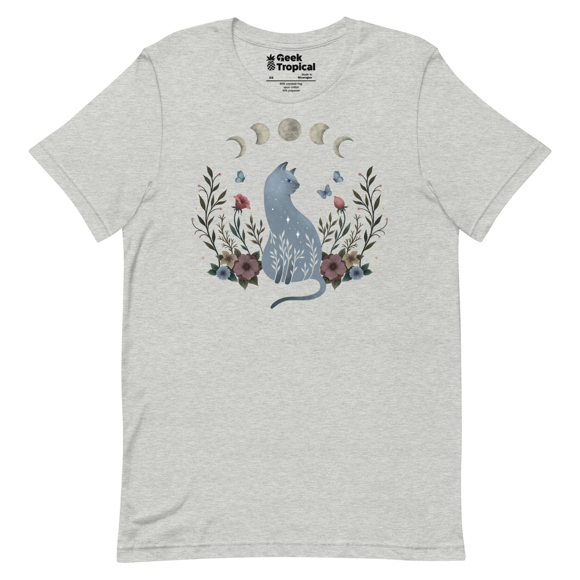 Cat On The Hill T-Shirt Geek Nerd Advertise to Meta Animal Patterns Design by Episodic Drawing