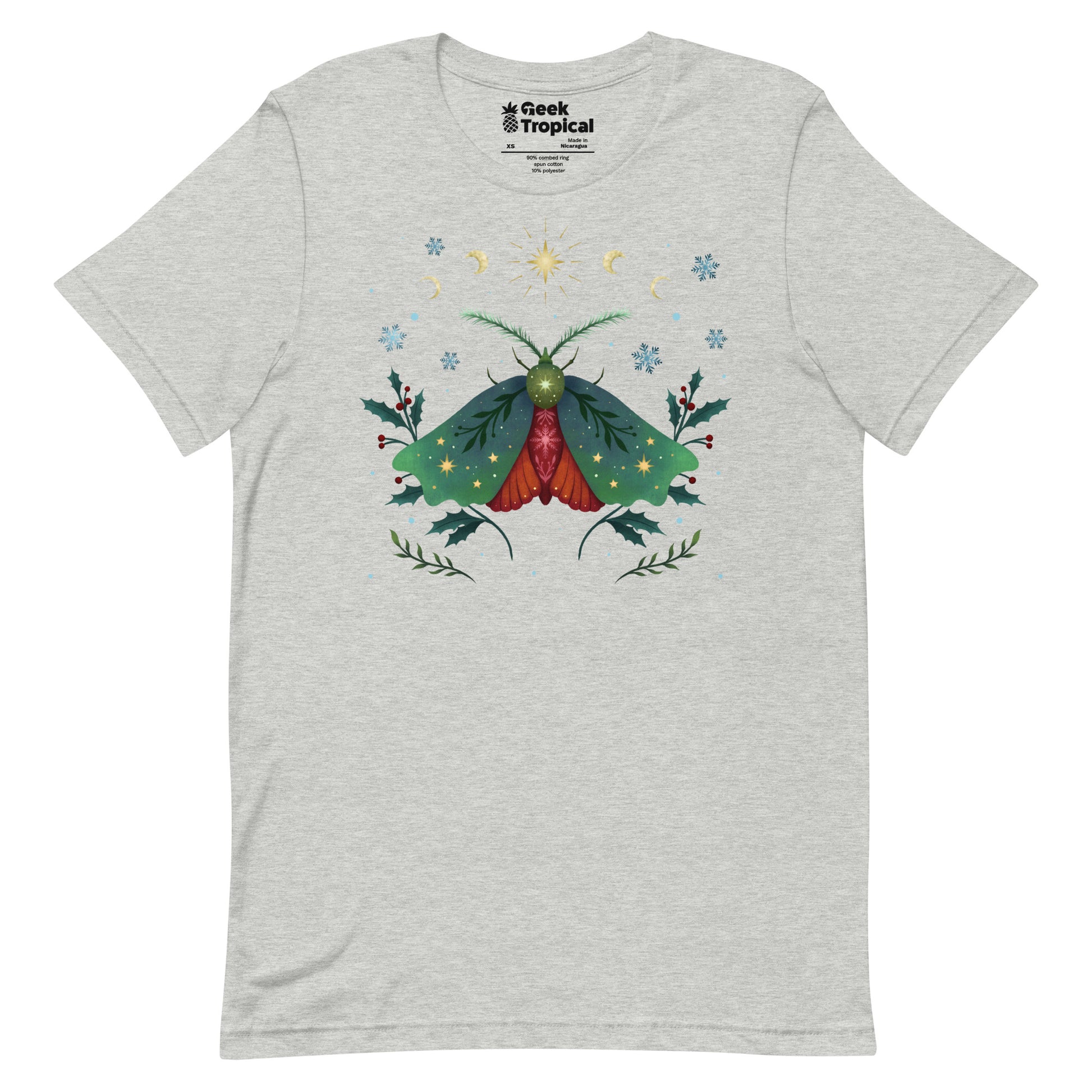 Christmas Moth T-Shirt Geek Nerd Advertise to Meta Animal Patterns Christmas Print