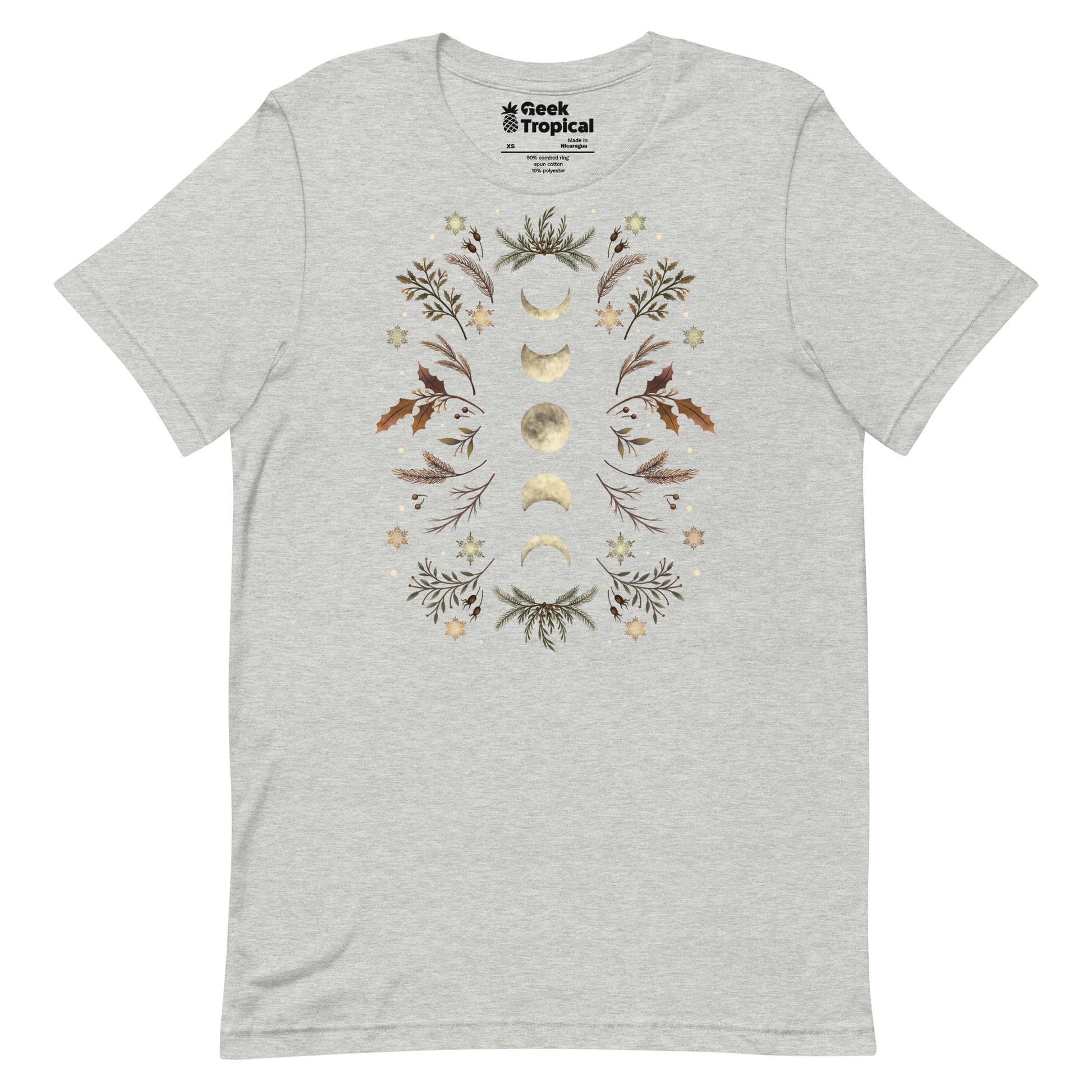 Moonlight Garden Winter Brown T-Shirt 15