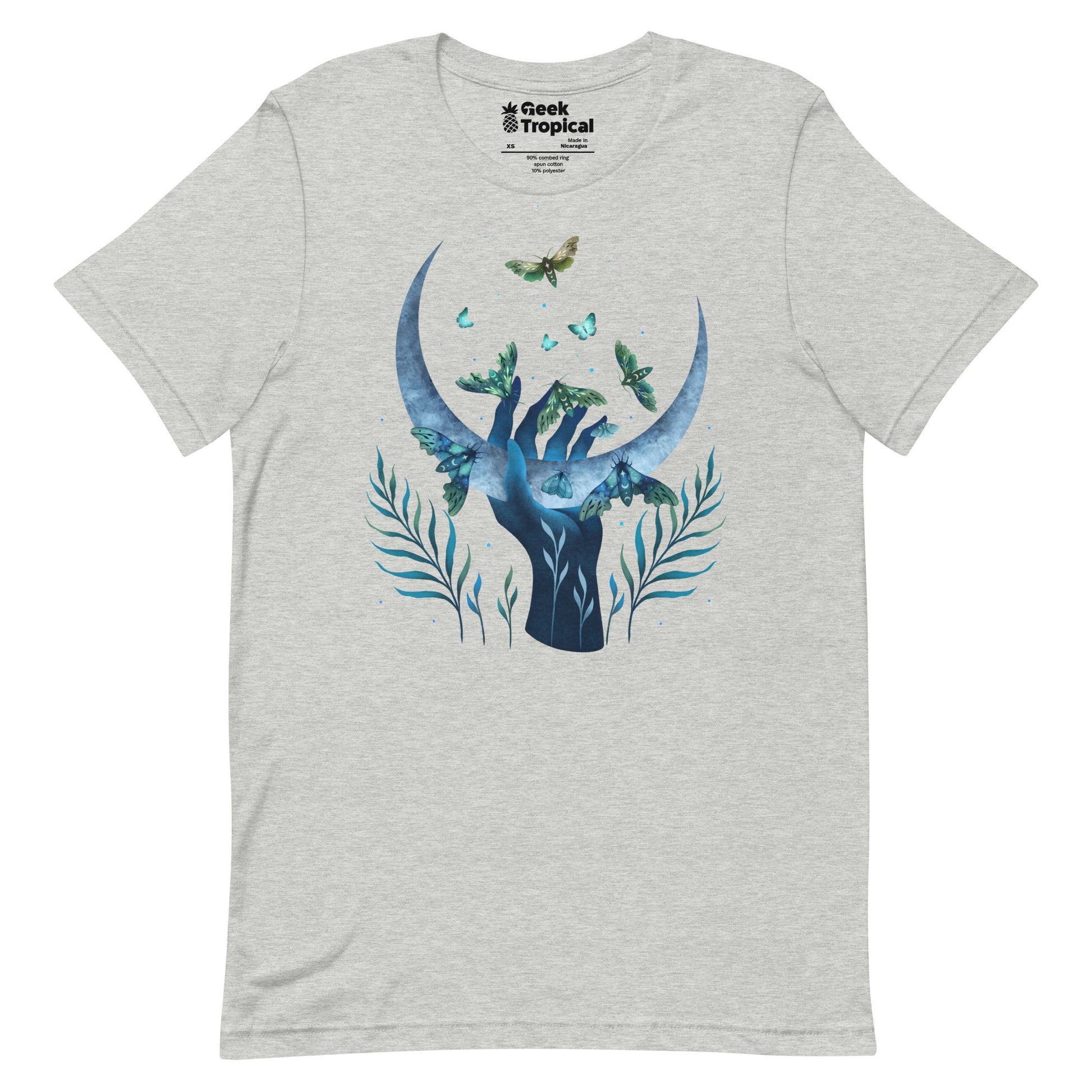 Moth Hand T-Shirt Geek Nerd Advertise to Meta Animal Patterns Design by Episodic Drawing