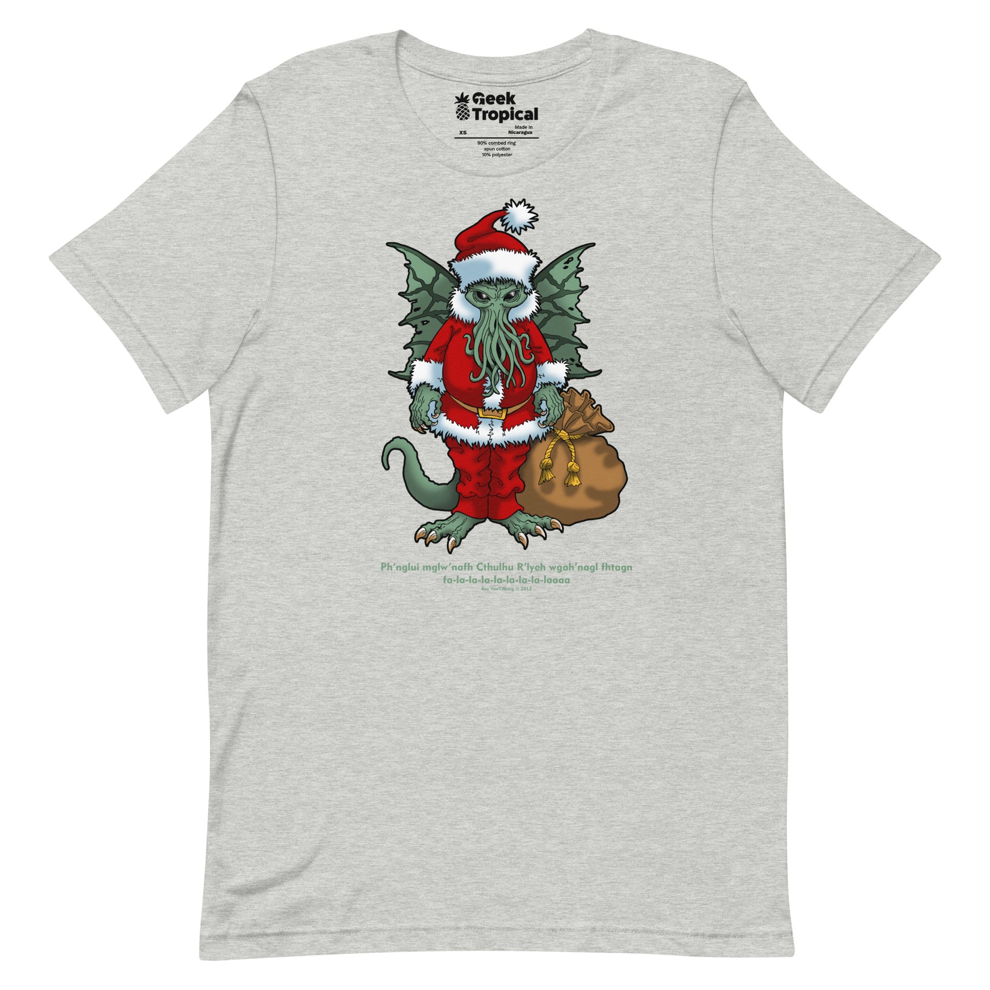 Xmas Cthulhu 2012 T-Shirt Geek Nerd Advertise to Meta Christmas Print Fantasy Prints