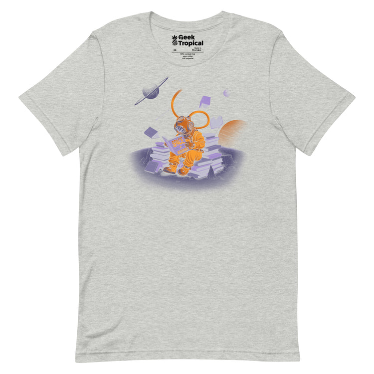 A Reader Lives A Thousand Lives - Diving Dress Space Adventures T-Shirt Geek Nerd Advertise to Meta Book Prints Design by Tobe Fonseca