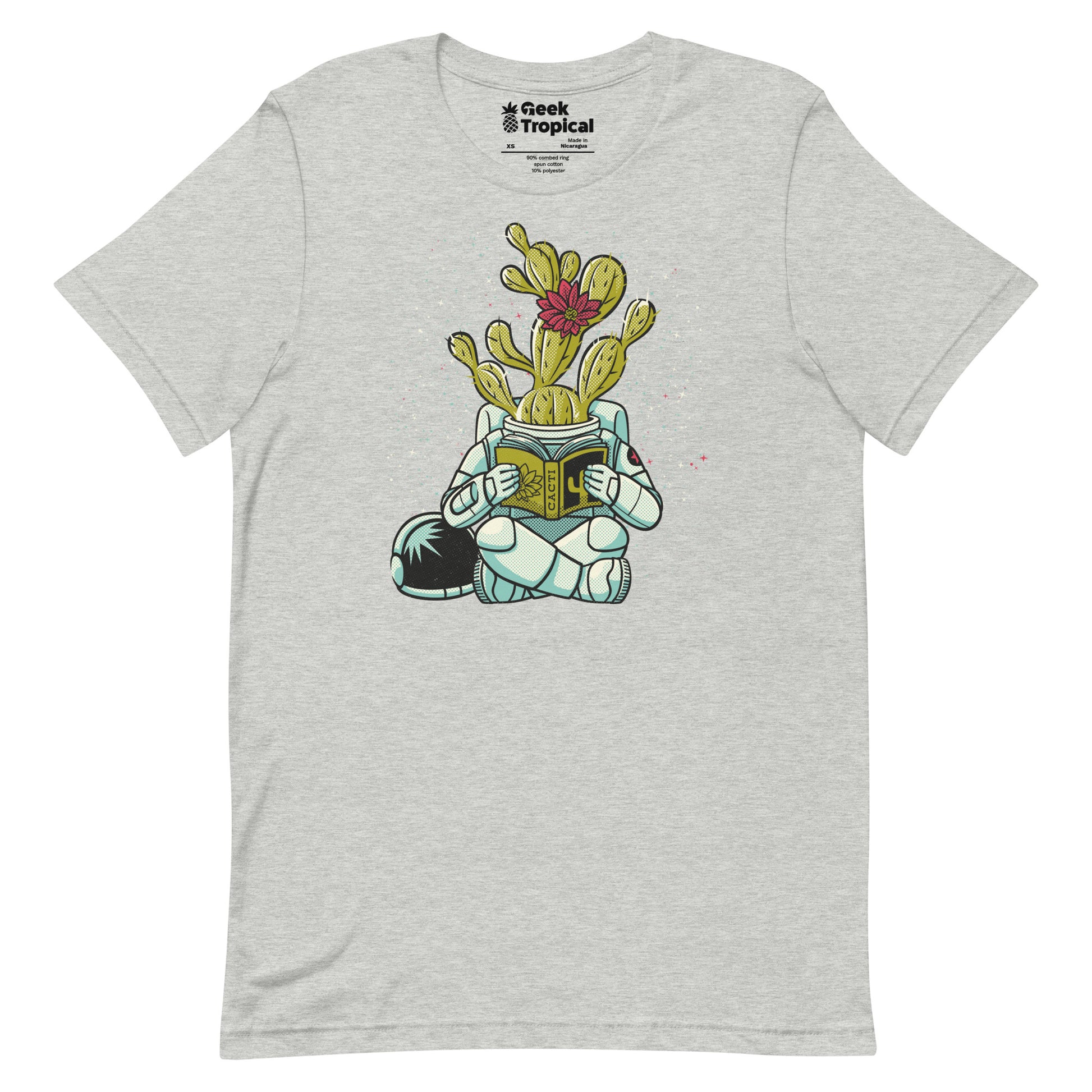 Astronaut Cactus Succulent T-Shirt Geek Nerd Advertise to Meta Botany Print Design by Tobe Fonseca