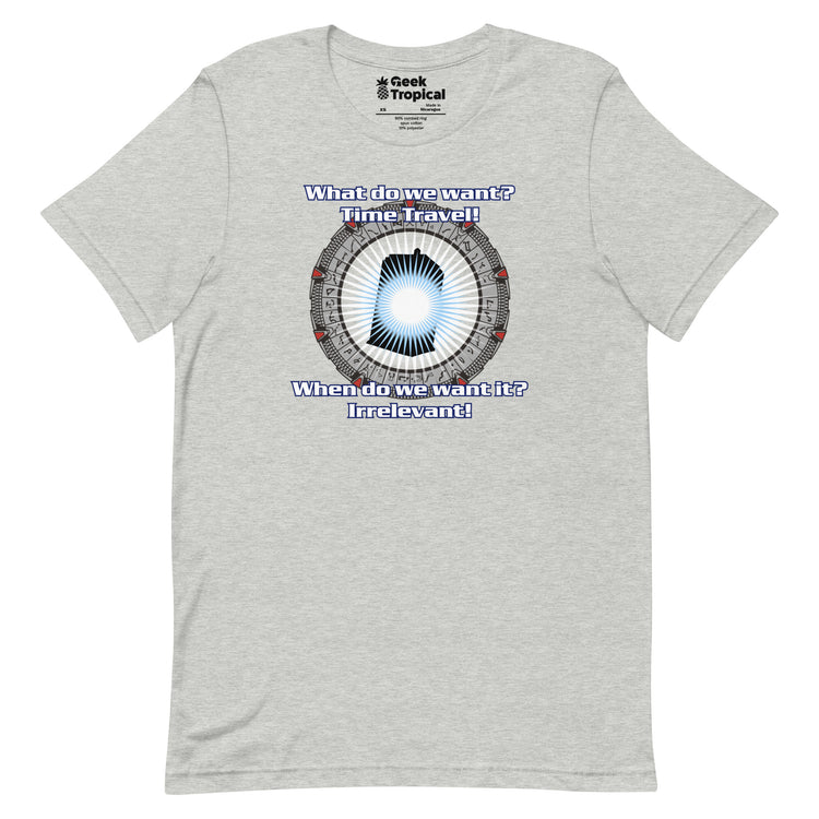 Time Travel T-Shirt Geek Nerd Advertise to Meta FLOW DESC WRITING Off World Designs