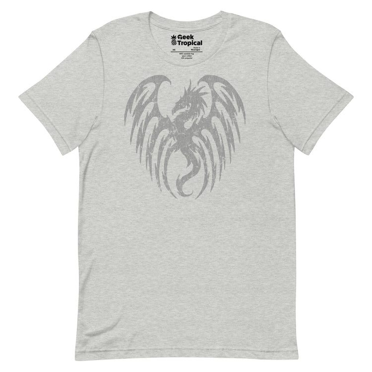 Oversized Dragon Shadow T-Shirt Geek Nerd Advertise to Meta Fantasy Prints FLOW DESC WRITING