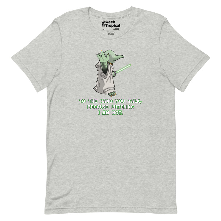 To Hand You Talk Not Listening T-Shirt Geek Nerd Advertise to Meta Fantasy Prints FLOW DESC WRITING