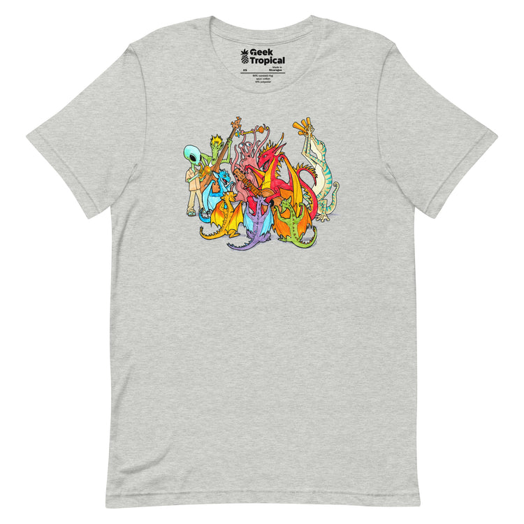 Alien Band T-Shirt Geek Nerd Advertise to Meta FLOW DESC WRITING music print