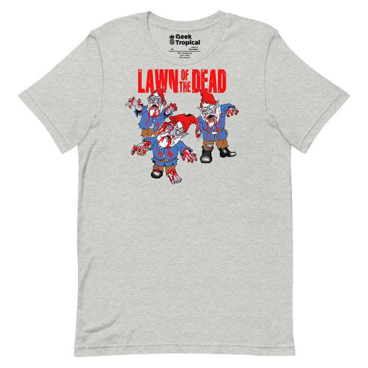 Lawn of the Dead T-Shirt Geek Nerd Advertise to Meta Fantasy Prints FLOW DESC WRITING
