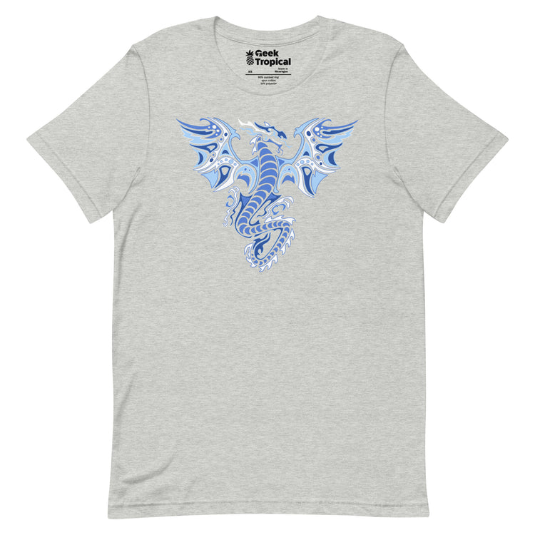 Ice Tribal Dragon T-Shirt Geek Nerd Advertise to Meta Fantasy Prints FLOW DESC WRITING