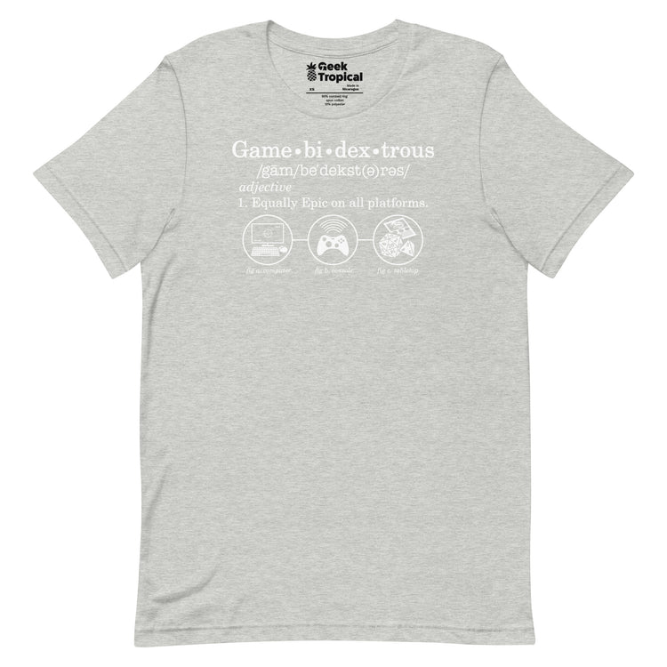 Gamebidextrous T-Shirt Geek Nerd Advertise to Meta FLOW DESC WRITING Funny Prints