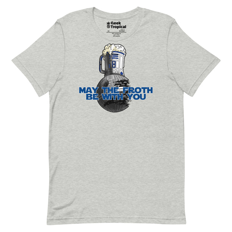 May the Froth Be With You T-Shirt Geek Nerd Advertise to Meta Fantasy Prints FLOW DESC WRITING