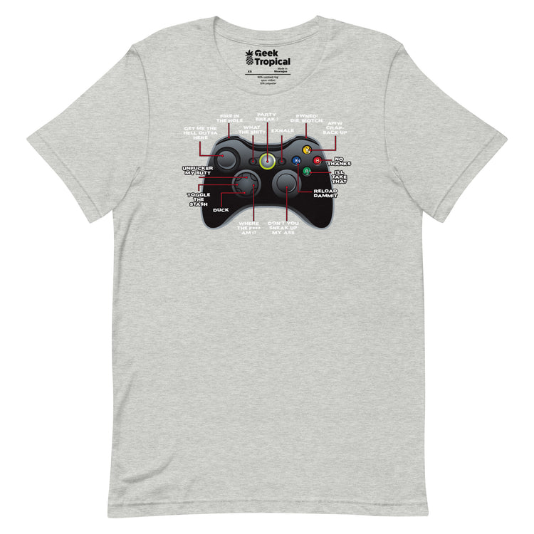 Game Controller How to Play T-Shirt Geek Nerd Advertise to Meta FLOW DESC WRITING Off World Designs