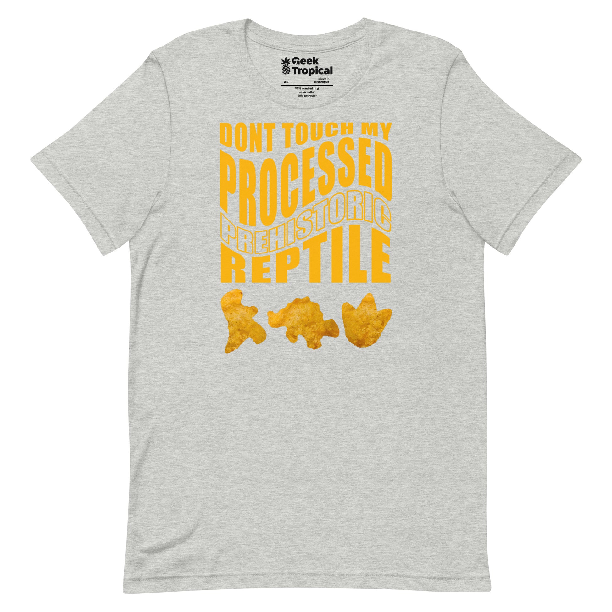 Processed Prehistoric Reptile Dinosaur Chicken Nuggets T-Shirt 15