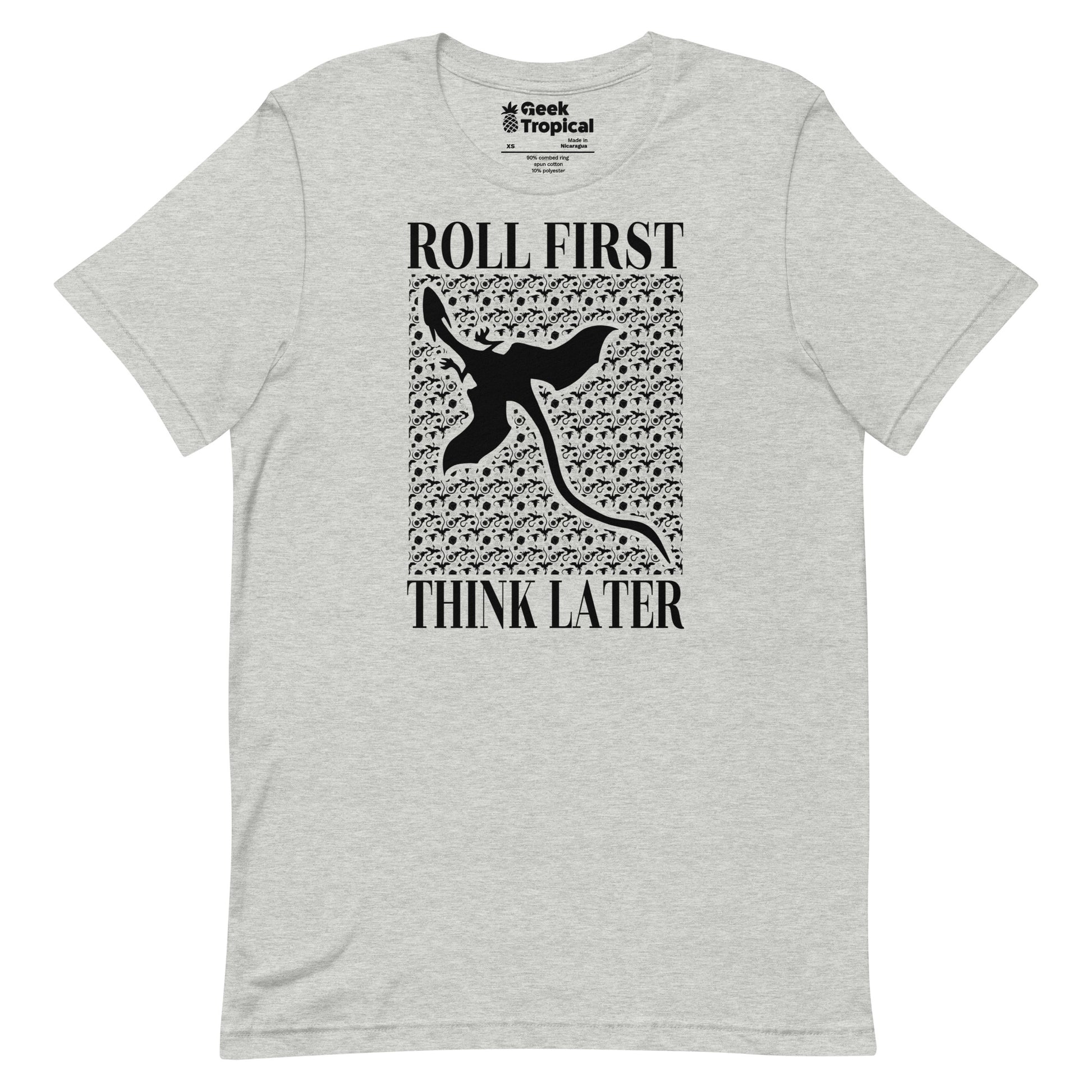Roll First Think Later Dnd Dragons T-Shirt 16
