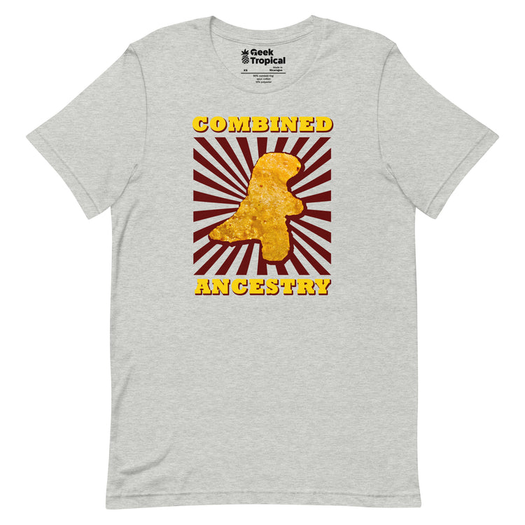 Combined Ancestry Dinosaur Chicken Nugget T-Shirt Geek Nerd Advertise to Meta Animal Patterns Design by Random Galaxy