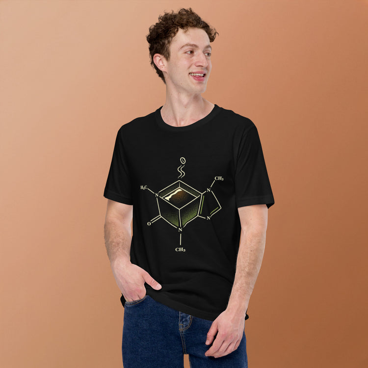 Caffeine Molecule Coffe Mug T-Shirt Geek Nerd Design by Tobe Fonseca FLOW DESC WRITING science print
