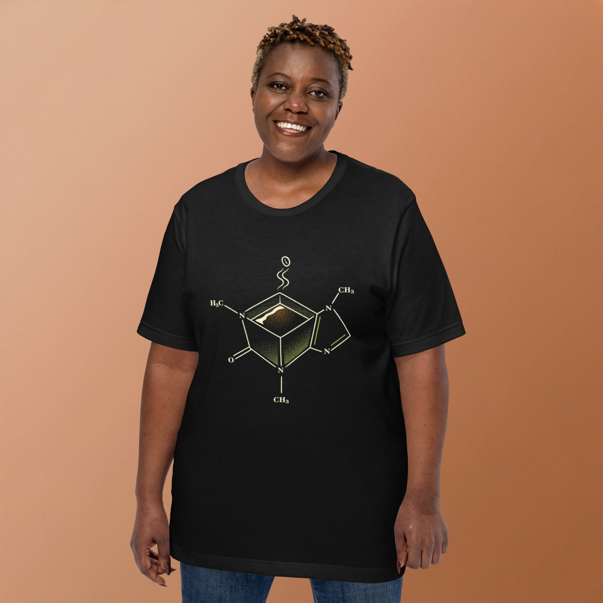 Caffeine Molecule Coffe Mug T-Shirt Geek Nerd Design by Tobe Fonseca FLOW DESC WRITING science print