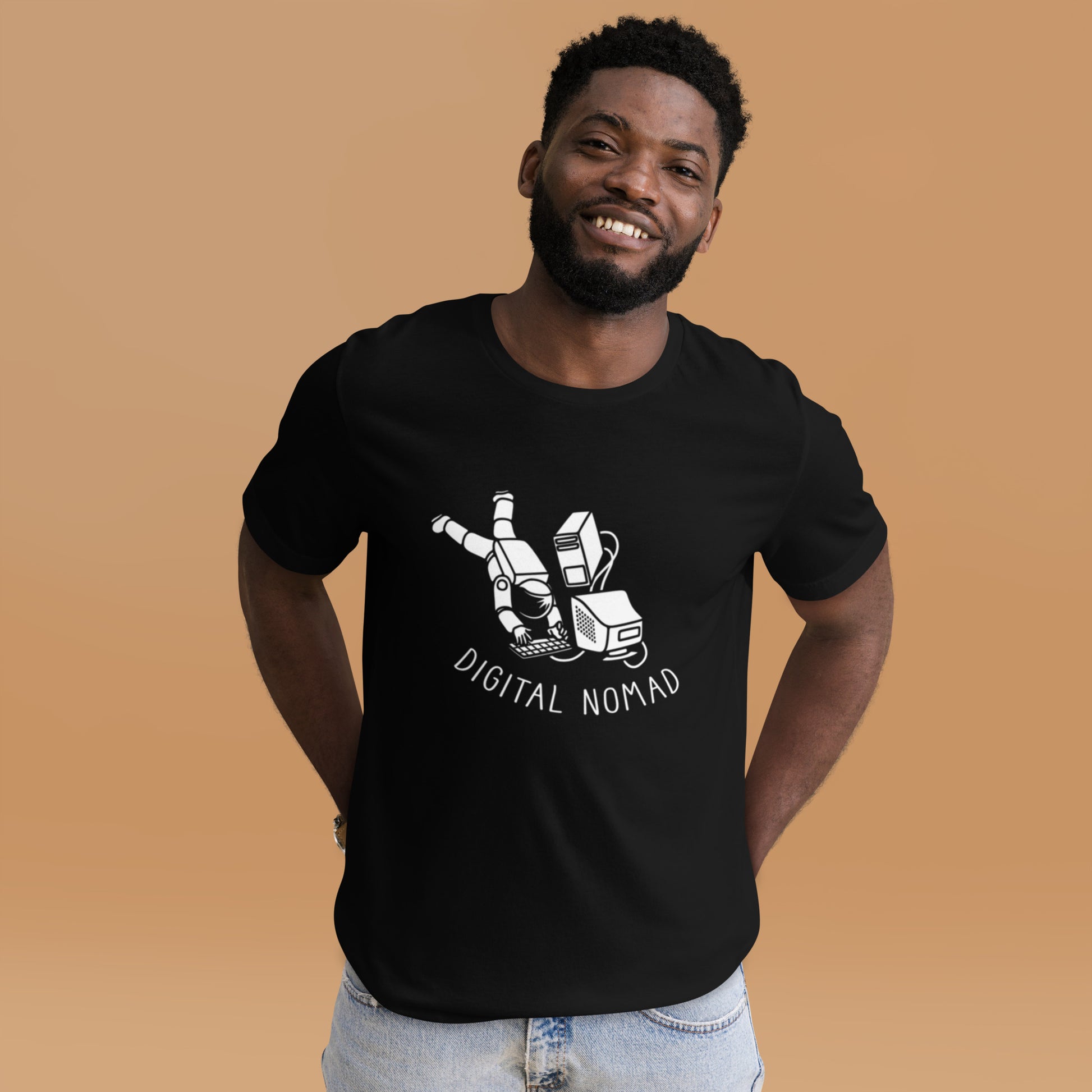 Digital Nomad Astronaut T-Shirt Geek Nerd computer print Design by Tobe Fonseca FLOW DESC WRITING