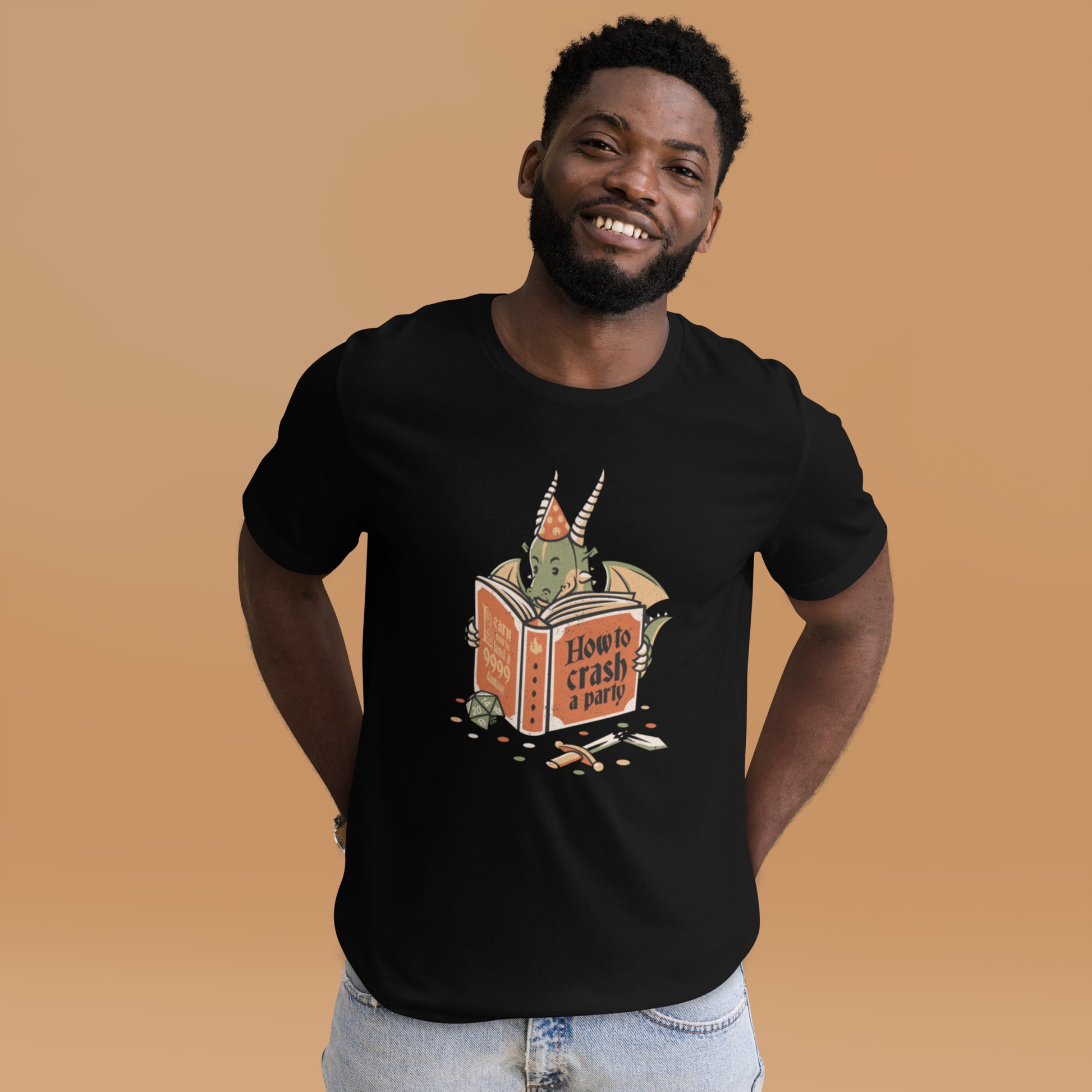 Dragon Party Crashing T-Shirt Geek Nerd Design by Tobe Fonseca dnd & rpg print Fantasy Prints