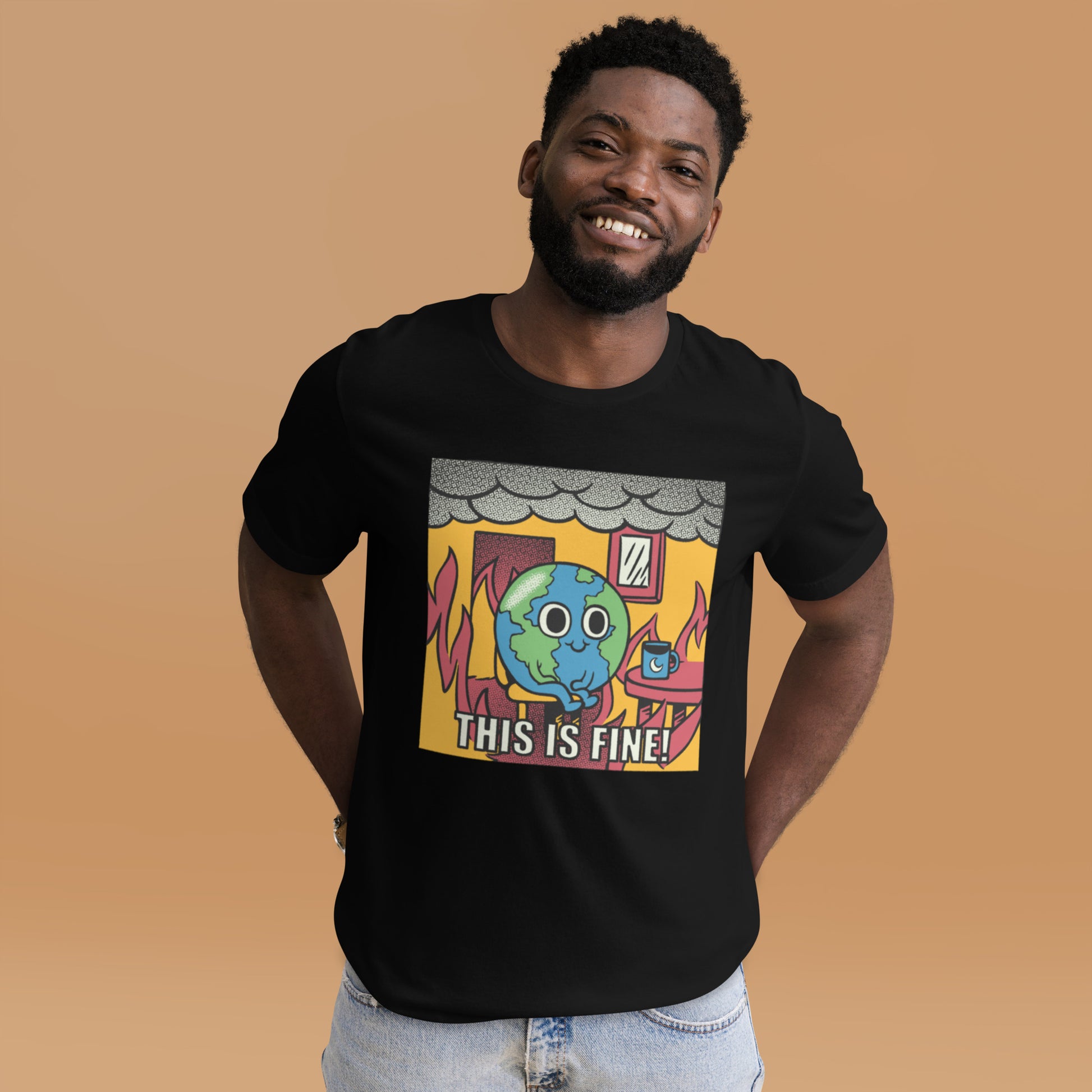 Earth Fire T-Shirt Geek Nerd Design by Tobe Fonseca Fantasy Prints FLOW DESC WRITING