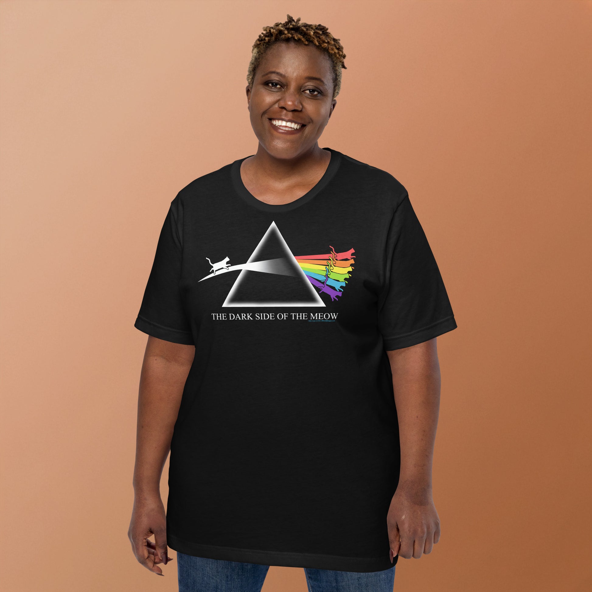 Dark Side of the Meow T-Shirt Geek Nerd Advertise to Meta Animal Patterns FLOW DESC WRITING