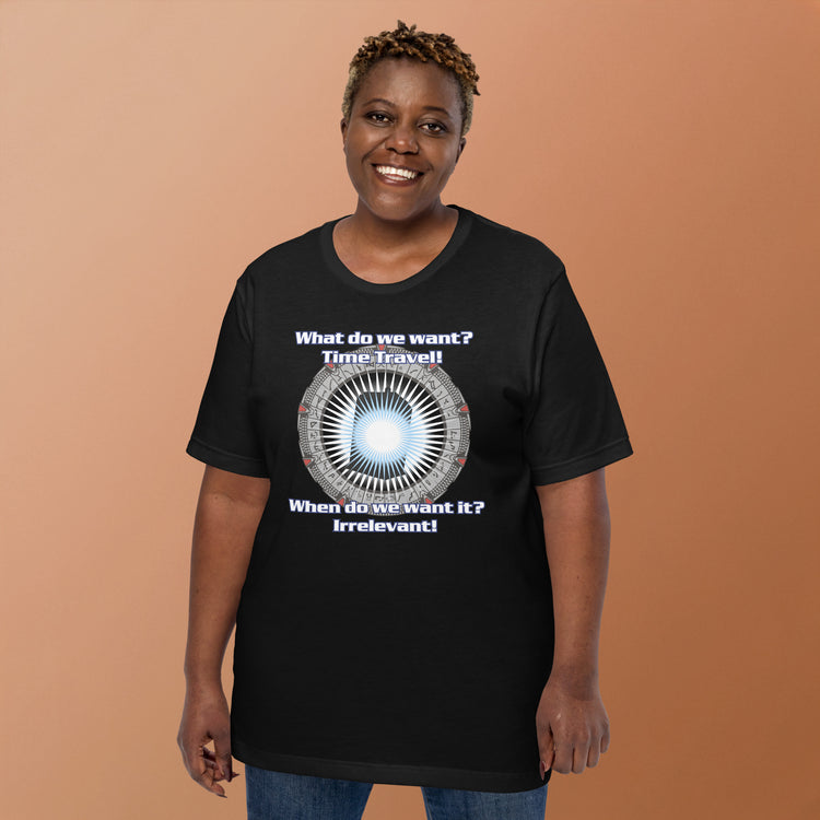 Time Travel T-Shirt Geek Nerd Advertise to Meta FLOW DESC WRITING Off World Designs