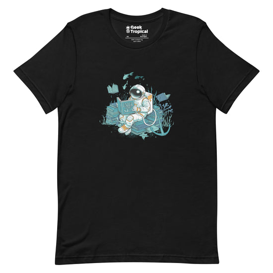 Cosmonaut Reader Under The Sea T-Shirt Geek Nerd Book Prints Design by Tobe Fonseca Marine biology