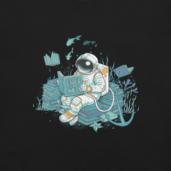 Cosmonaut Reader Under The Sea T-Shirt Geek Nerd Book Prints Design by Tobe Fonseca Marine biology