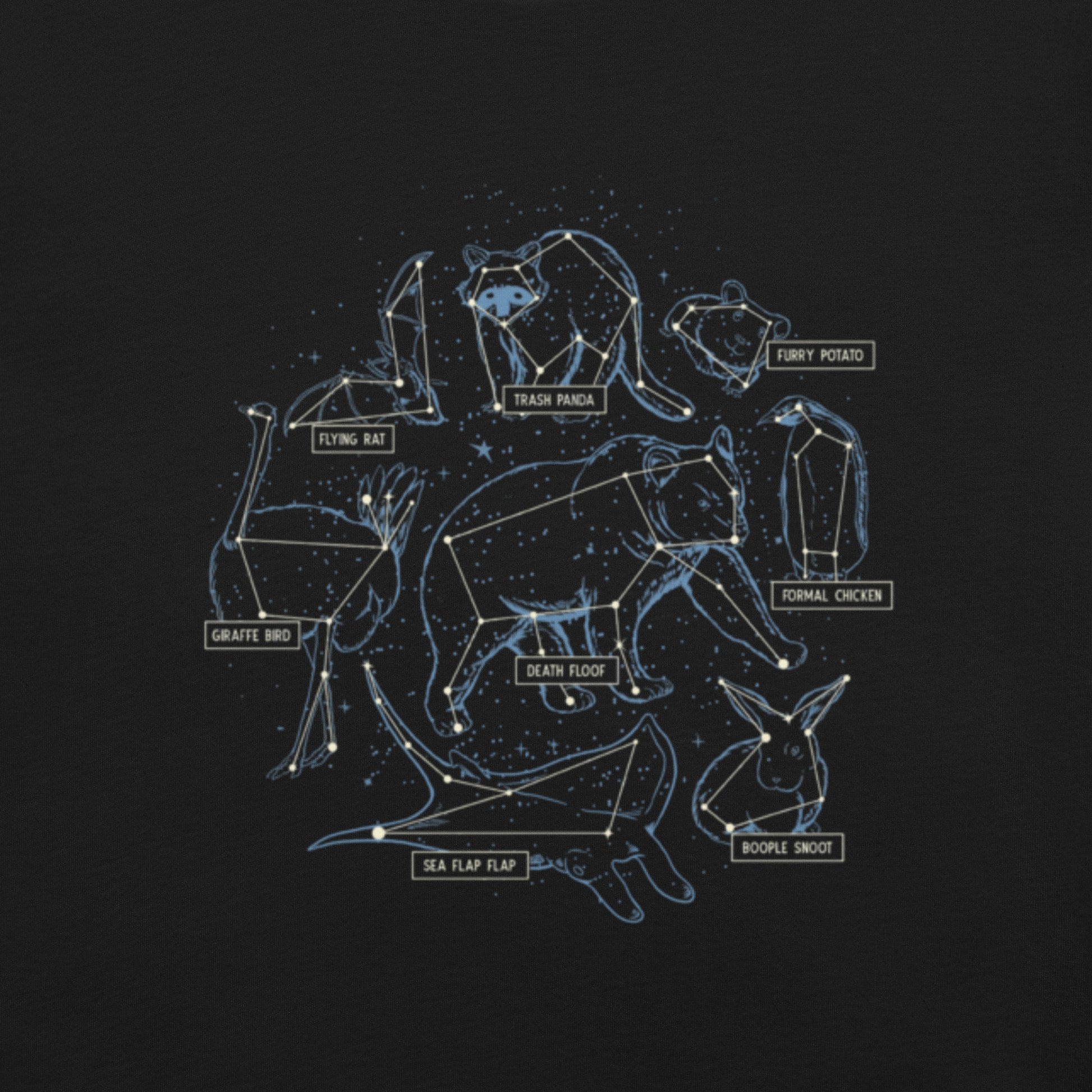 Silly Animals Constellations T-Shirt Geek Nerd Animal Patterns Design by Tobe Fonseca FLOW DESC WRITING
