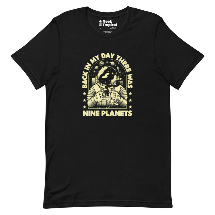We Had Nine Planets T-Shirt Geek Nerd Design by Tobe Fonseca FLOW DESC WRITING Funny Prints