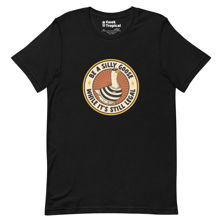 Be A Silly Goose While Legal T-Shirt Geek Nerd Animal Patterns Design by Tobe Fonseca FLOW DESC WRITING